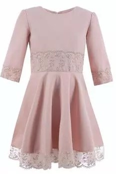 Хлопковое платье с кружевной отделкой EVIKA KIDS