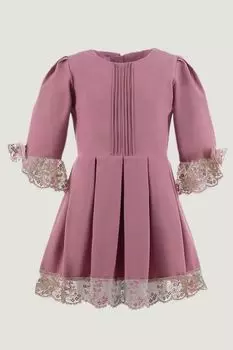 Хлопковое платье с кружевом EVIKA KIDS