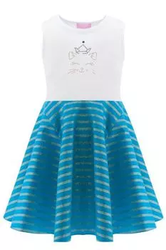 Хлопковое платье с расклешенной юбкой EVIKA KIDS