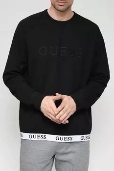Хлопковый свитшот с логотипом бренда Guess