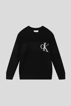 Хлопковый свитшот с логотипом Calvin Klein Jeans