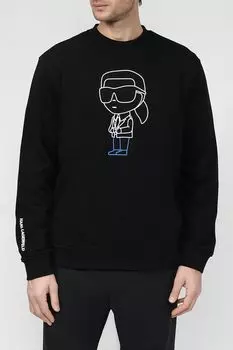 Хлопковый свитшот с логотипом Karl Lagerfeld