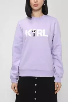 Хлопковый свитшот с логотипом Karl Lagerfeld