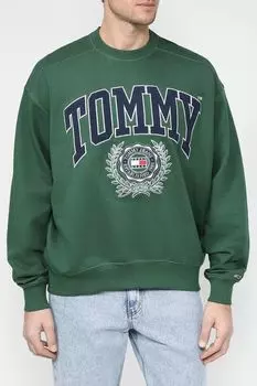 Хлопковый свитшот с логотипом Tommy Jeans