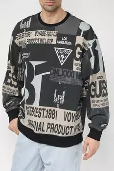Хлопковый свитшот с принтом Guess