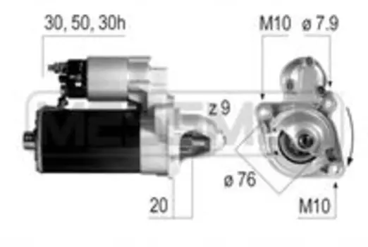 стартер! 12V 1.4KW 9T\BMW E36/E34/E46/E39/E60/E83/E85 90>