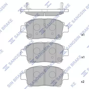 Тормозные колодки дисковые передняя ось HI-Q SP1244