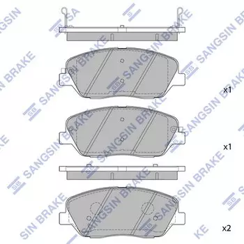 Тормозные колодки дисковые передняя ось HI-Q SP1248