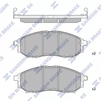 Тормозные колодки дисковые передняя ось HI-Q SP1249
