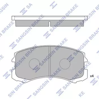 Тормозные колодки дисковые передняя ось HI-Q SP1255