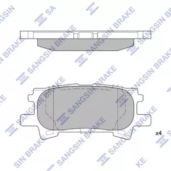 Тормозные колодки дисковые задняя ось HI-Q SP1385