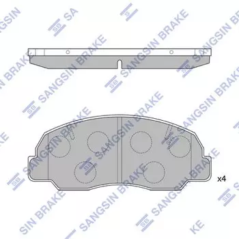 Тормозные колодки дисковые передняя ось HI-Q SP1417
