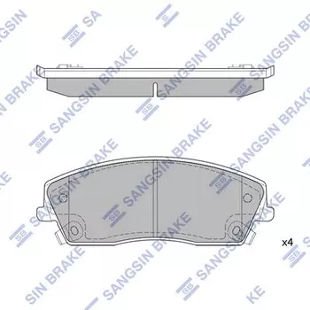 Тормозные колодки дисковые передняя ось HI-Q SP1507