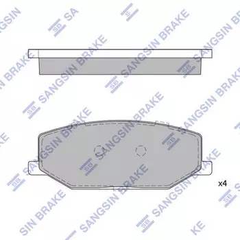 Тормозные колодки дисковые передняя ось HI-Q SP1540