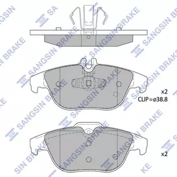 Тормозные колодки дисковые задняя ось HI-Q SP1707