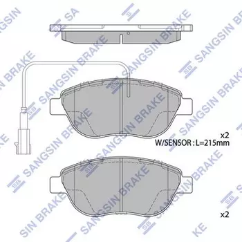 Тормозные колодки дисковые передняя ось HI-Q SP1746