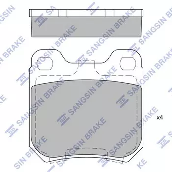 Тормозные колодки дисковые задняя ось HI-Q SP1760