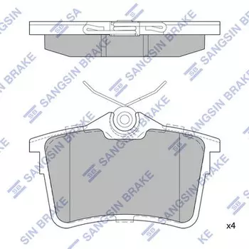 Тормозные колодки дисковые задняя ось HI-Q SP1824
