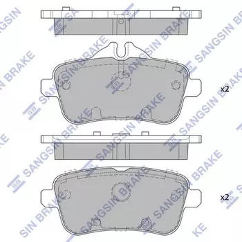 Тормозные колодки дисковые задняя ось HI-Q SP1909