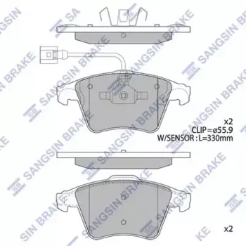 Тормозные колодки дисковые передняя ось HI-Q SP1977