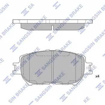 Тормозные колодки дисковые передняя ось HI-Q SP2037