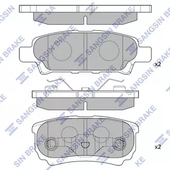Тормозные колодки дисковые задняя ось HI-Q SP2111