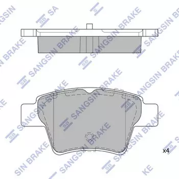 Тормозные колодки дисковые задняя ось HI-Q SP2153