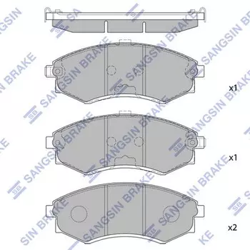 Тормозные колодки дисковые передняя ось HI-Q SP1048
