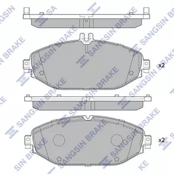 Тормозные колодки дисковые передняя ось HI-Q SP4001