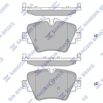 SP4129 колодки дисковые передние! \ BMW 2/X1 F45/F46 14>