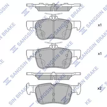 Тормозные колодки дисковые задняя ось HI-Q SP4171