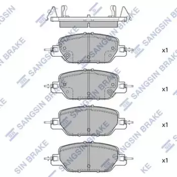 Тормозные колодки дисковые задняя ось HI-Q SP4177