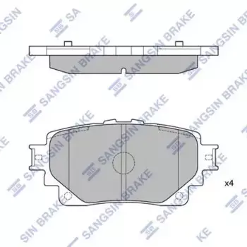 Тормозные колодки дисковые задняя ось HI-Q SP4449