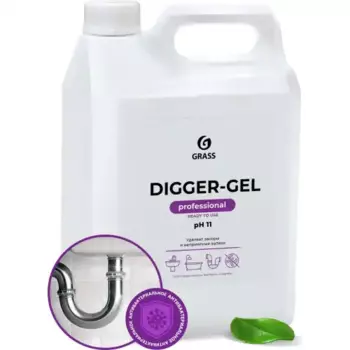 средство для прочистки канализационных труб 'Diggergel'! 5.3кг\ 125206 GRASS