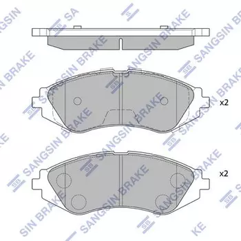 Тормозные колодки дисковые передняя ось HI-Q SP1077