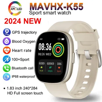 2024 Новинка для Huawei GPS Смарт-часы для женщин AMOLED HD Экран IP68 Водонепроницаемые Смарт-часы с пульсометром и кислородом в крови Bluetooth для мужчин
