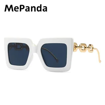 MePanda Unisex3 Модные солнцезащитные очки в большой оправе в стиле ретро, UV400 чёрный