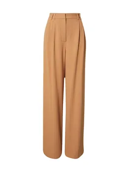 Брюки со складками спереди Kendall for ABOUT YOU Loose fit Pleat-Front Pants Ruby, коричневый
