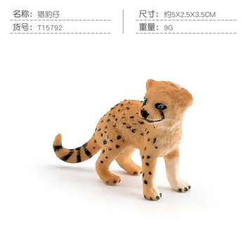 Simulation Forest Animal Leopard Model Toy Cheetah Snow Leopard Cheetah Mugwort Leopard Desktop Decoration Static Ornament