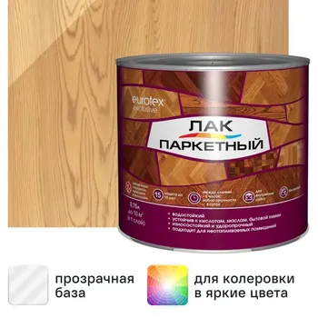 Лак паркетный алкид-уретановый Eurotex Exclusive матовый бесцветный 0.75 л