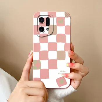 Для OPPO Narzo 50A Prime K5 K7 K7X K9X K10 Pro задняя крышка жидкостного мягкого силикона квадратный матовый противоударный защитный узор в клетку для бампера OPPO OPPO K3