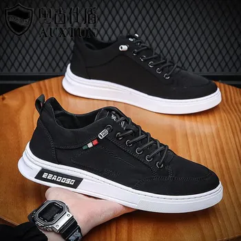 Fashion 2024 Spring New Men s Casual sneaker Lace up Fashion Original Casual Flat Shoes Men s Summer Comfortable Canvas Shoes 39