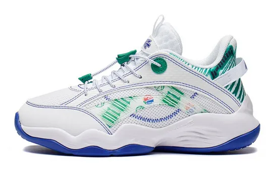 Детские баскетбольные кроссовки GS Low-top Standard White/Ultramarine Green Lining Young