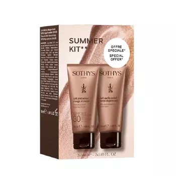 SOTHYS Набор Солнечная линия (эмульсия с SPF30 для лица и тела 50 мл + смягчающее освежающее молочко для тела после инсоляции 50 мл)