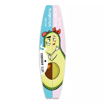 SOLOMEYA Набор пилок для натуральных и искусственных ногтей / Let’s avocuddle Nail files 2 шт