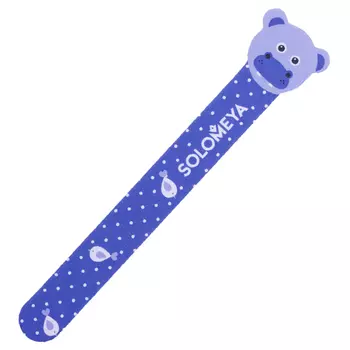 SOLOMEYA Пилка для натуральных и искусственных ногтей 180/220 Бегемот / Hippo Nail File
