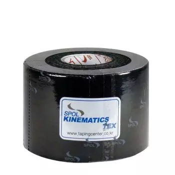SPOL Кинезио тейп черный 5 см х 5 м SPOL TAPE