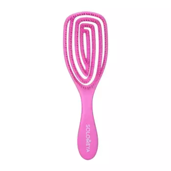 SOLOMEYA Расческа для сухих и влажных волос с ароматом малины / Wet Detangler Brush Oval Raspberry
