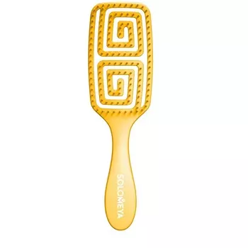 SOLOMEYA Расческа для сухих и влажных волос с ароматом манго MZ005 / Wet Detangler Brush Rectangular Mango