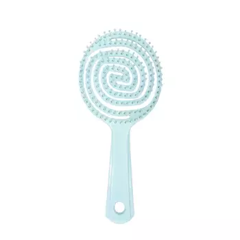 SOLOMEYA Расческа-мини для распутывания волос в форме леденца, Тиффани / Lollipop Shaped Mini Detangling Hair Brush Tiffany